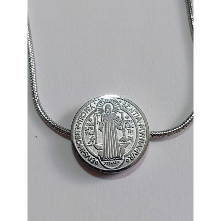 Pulsera San Benito ajustable de acero Inoxidable