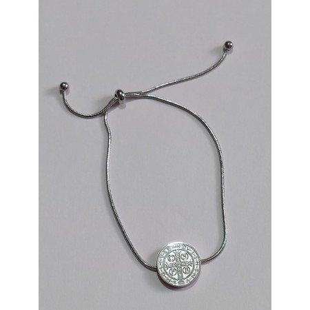 Pulsera San Benito ajustable de acero Inoxidable