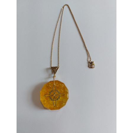 Nudo de bruja cuarzo amarillo