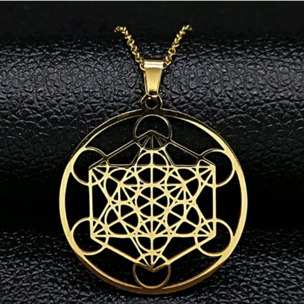 Dije De Arcángel Metatron color Dorado