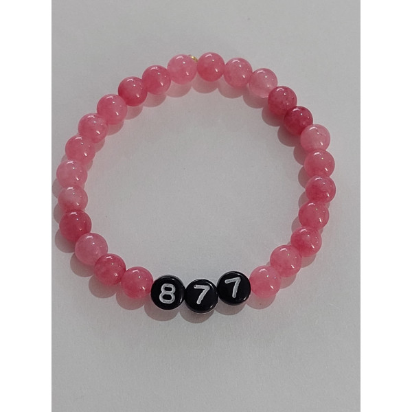 Pulsera Amor Propio 877 Cuarzo Turmalina Rosa