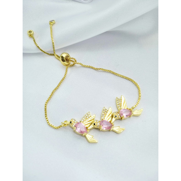 Pulsera para atraer amor y dinero color rosa