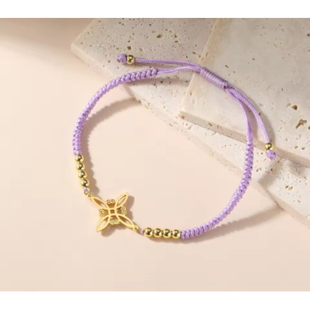 Pulsera Nudo de Bruja Lila