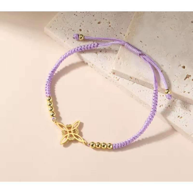 Pulsera Nudo de Bruja Lila Pulsera Nudo de Bruja Lila