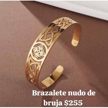 Brazalete Nudo de Bruja Color Dorado