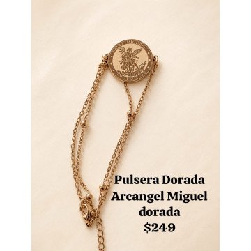 Arcangel Miguel Pulsera color dorado