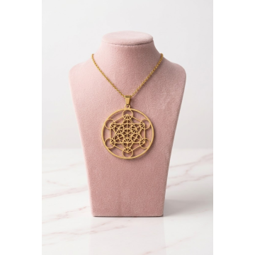 Dije De Arcángel Metatron color Dorado