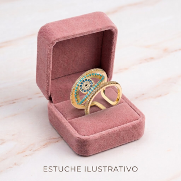 Anillo ajustable de ojo turco