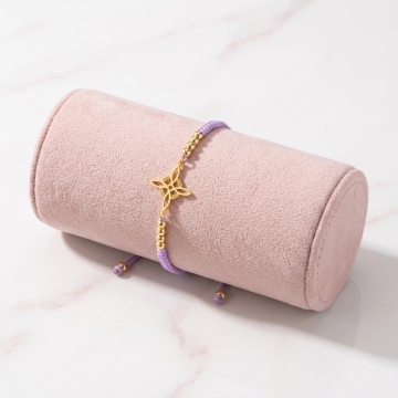 Pulsera Nudo de Bruja Lila
